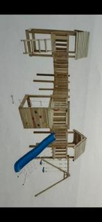 Speeltuin 42m2 met glijbaan en klimwand, Ophalen, Gebruikt, Glijbaan