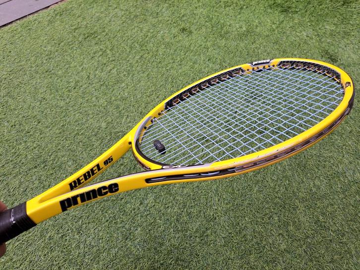 Prince Rebel 95 EXO3 tennisracket L3 geel-zwart, Sport en Fitness, Tennis, Gebruikt, Racket, Prince, L3, Ophalen of Verzenden