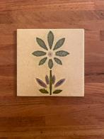 Vintage tegeltje met bloem van Vitroceramica, Spain!, Ophalen of Verzenden