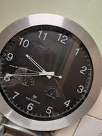 Mooie grote zware Rvs klok wegens overcompleet, Ophalen, Zo goed als nieuw, Wandklok