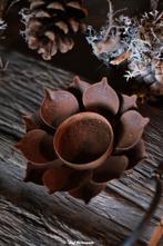 Waxinelichthouder bloem roest Waxinelichthouder bloem roest, Huis en Inrichting, Www.jufbrocante.nl, Www.jufbrocante.nl, Nieuw