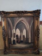 Schilderij Kerkinterieur, Antiek en Kunst, Ophalen