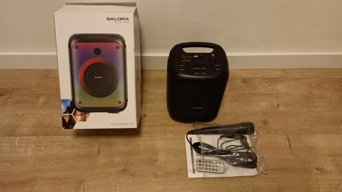 Karaoke PartySpeaker set in doos  Salora., Audio, Tv en Foto, Karaoke-apparatuur, Zo goed als nieuw, Complete set, Ophalen