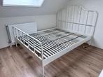 Sagstua bedframe wit 160x200 met lattenbodem, Huis en Inrichting, Slaapkamer | Bedden, Ophalen, Wit, Tweepersoons, Zo goed als nieuw
