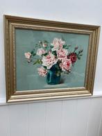 Frans schilderij met bloemen, Antiek en Kunst, Curiosa en Brocante, Ophalen of Verzenden