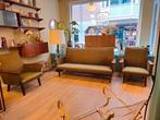 Vintage Loungeset Bank & 2 Fauteuils Fauteuil Bankstel Stoel, Ophalen