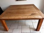 Massief teakhouten tafel, handgemaakt door Verstegen Roermon, Ophalen, 150 tot 200 cm, Zo goed als nieuw, Vijf personen of meer