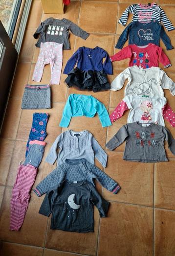 Kinderkledingpakket maat 80 voor meisjes 16 stuks  beschikbaar voor biedingen