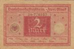 Duitsland- 2 Mark 1.3.1920  biljet 28-776037 -P#59, Postzegels en Munten, Bankbiljetten | Europa | Niet-Eurobiljetten, Verzenden
