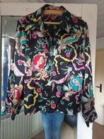 Couture kleurrijke zijden blouse Pratz, Kleding | Dames, Blouses en Tunieken, Sieglinde Pratz, Maat 38/40 (M), Ophalen of Verzenden