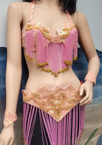 Roze pailletten BH met heupgordel beschikbaar voor biedingen