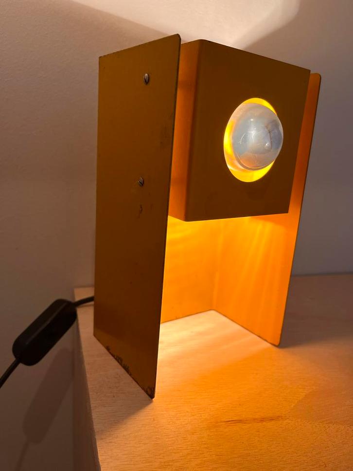 Vintage Philips metalen wandlamp - Industrieel design NTS 9, Huis en Inrichting, Lampen | Wandlampen, Gebruikt, Metaal, Ophalen