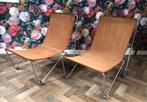 Retro vintage design Frits Hansen Verner Panton stoelen 6x, Vijf, Zes of meer stoelen, Gebruikt, Metaal, Bruin