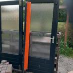 2 hardhouten deuren, 75 tot 150 cm, Gebruikt, Deurkozijn, Ophalen of Verzenden