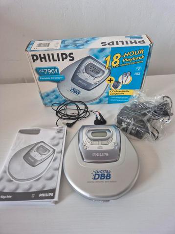 philips az7901 discman portable cd player nieuwstaat +lader  beschikbaar voor biedingen