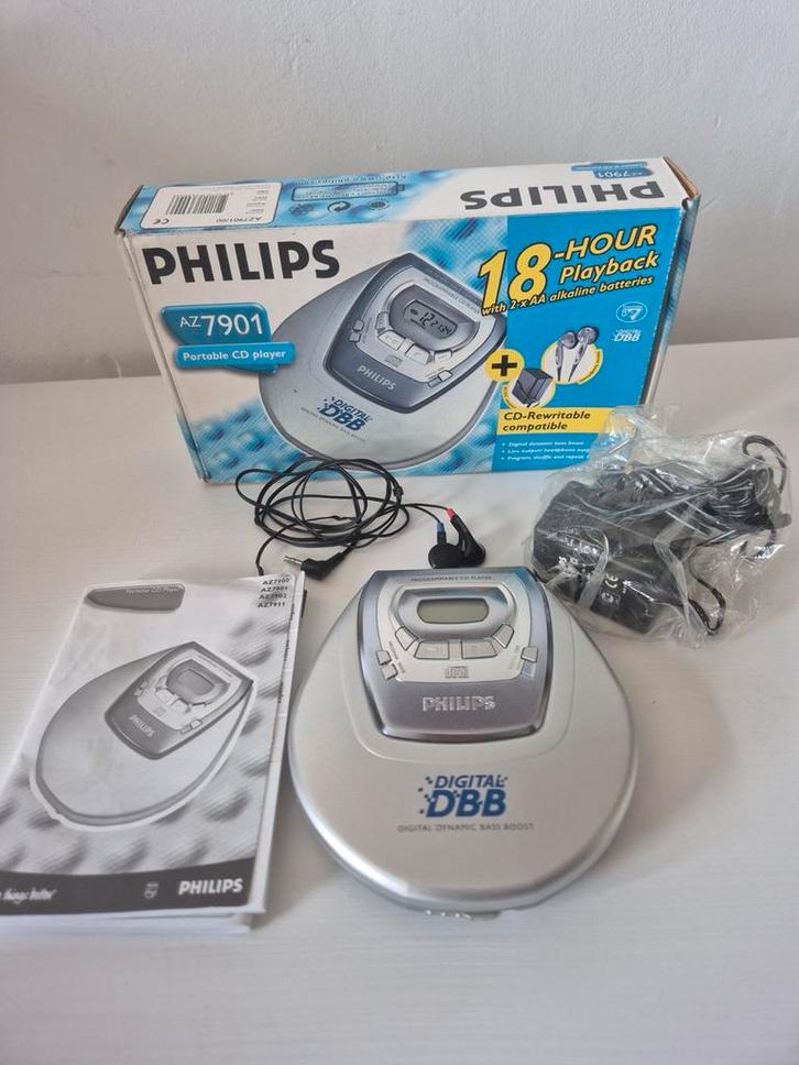 philips az7901 discman portable cd player nieuwstaat +lader, Audio, Tv en Foto, Walkmans, Discmans en Minidiscspelers, Discman