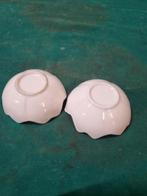 schaaltjes blauw wit gekarteld 2x, Ophalen of Verzenden