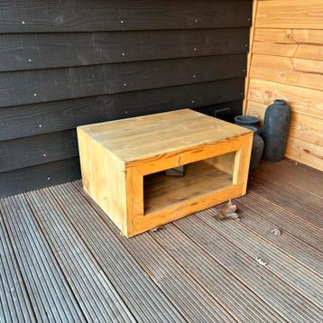 Steigerhouten salontafel – 80x60 cm, afgelakt beschikbaar voor biedingen