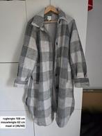 Grijze geruite overjas - Maat XL, H&M, Maat 46/48 (XL) of groter, Ophalen of Verzenden, Zo goed als nieuw