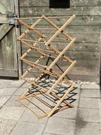 Brocante houten droogrek wasrek harmonica opklapbaar, Antiek en Kunst, Ophalen of Verzenden