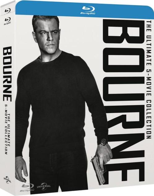 Bourne - Ultimate 5 Movie Collection (5 BLU RAY Set, NL SUBS, Cd's en Dvd's, Blu-ray, Nieuw in verpakking, Actie, Boxset, Verzenden