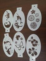 set 5 schminksjablonen vlinder zeemeermin sale set bloemen, Ophalen of Verzenden, Nieuw, Versiering, Overige