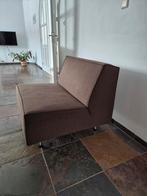 Bank 120cm - Donkerbruin Stof - Eijerkamp, Ophalen, Eenpersoons, Zo goed als nieuw, Metaal