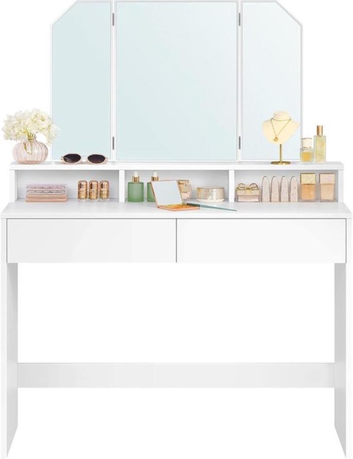 Kaptafel-Makeuptafel-100 x 40 x 142 cm centimeter, Huis en Inrichting, Tafels | Kaptafels, Nieuw, Minder dan 100 cm, 50 tot 100 cm