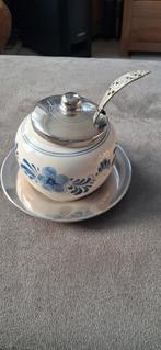 Delfts Blauw Melkstel met Lepel, Antiek en Kunst, Ophalen of Verzenden