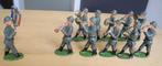 Orkest Soldaten 11 stuks met vaandeldrager metaal antiek, Antiek en Kunst, Ophalen of Verzenden