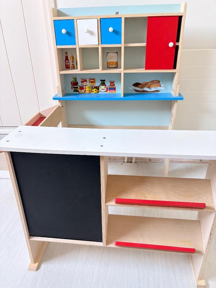 Houten speelgoed I winkeltje Lidl, Kinderen en Baby's, Speelgoed | Houten speelgoed, Gebruikt, Meubelstuk of Keukentje, Ophalen