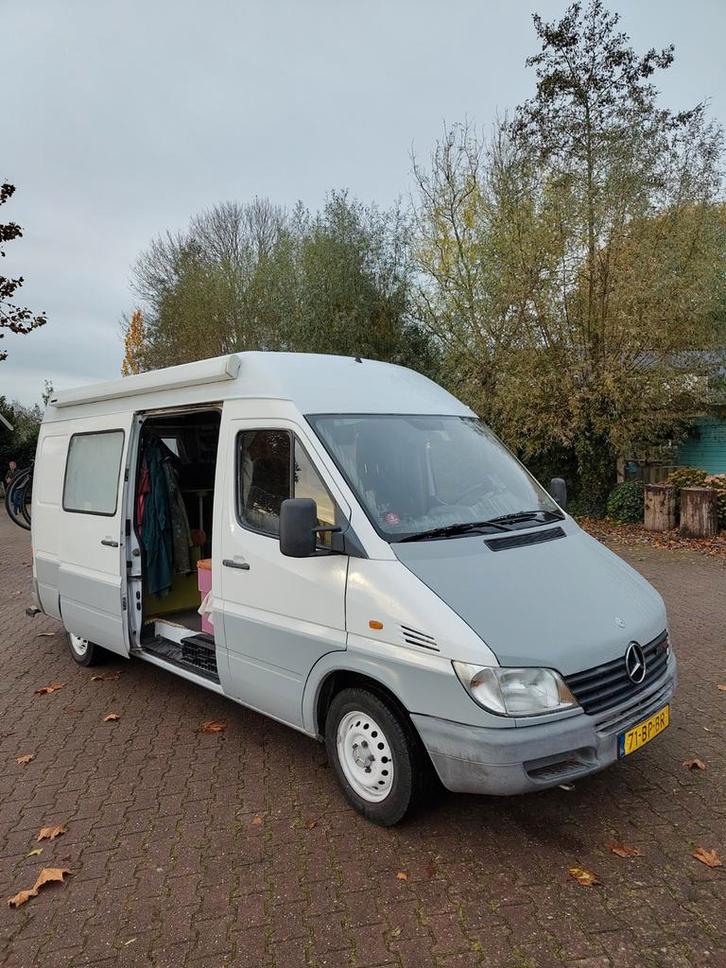 Mercedes Sprinter Camperbus - Zelfbouw, Goed Onderhouden, Caravans en Kamperen, Campers, tot en met 2, Buscamper of Camperbus
