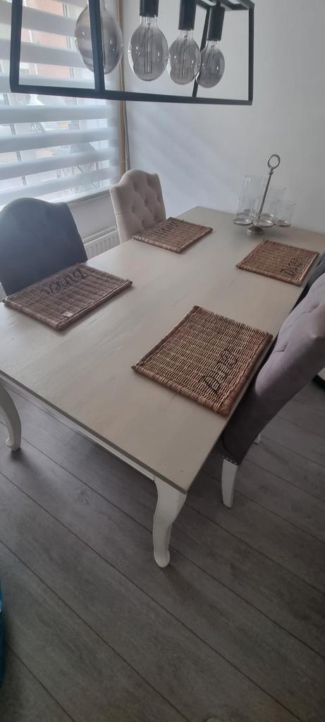 Dubbelman Design .Elegante eettafel met stoelen, Huis en Inrichting, Tafels | Eettafels, Gebruikt, 100 tot 150 cm, 150 tot 200 cm
