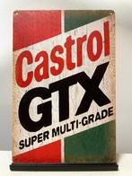 Castrol GTX metalen reclamebord (Old Look), Nieuw, Reclamebord, Ophalen of Verzenden