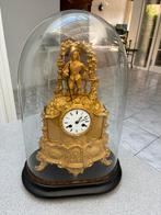 Antieke Franse pendule onder stolp, Antiek en Kunst, Antiek | Klokken, Ophalen of Verzenden