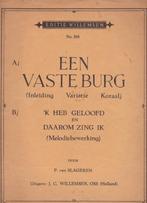 P.van SLAGEREN - EEN VASTE BURG, Muziek en Instrumenten, Bladmuziek, Les of Cursus, Gebruikt, Ophalen of Verzenden