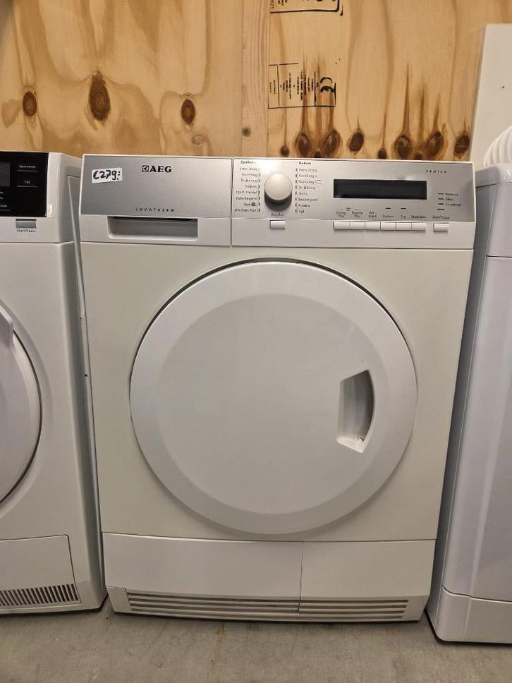 AEG Warmtepompdroger 7KG, Witgoed en Apparatuur, Wasdrogers, Gebruikt, Overige typen, Voorlader, 6 tot 8 kg, 85 tot 90 cm, Anti-kreukfase