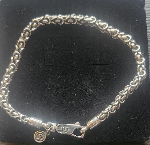 SILK zilveren armband 21 cm, Sieraden, Tassen en Uiterlijk, Armbanden, Nieuw, Zilver, Zilver, Ophalen