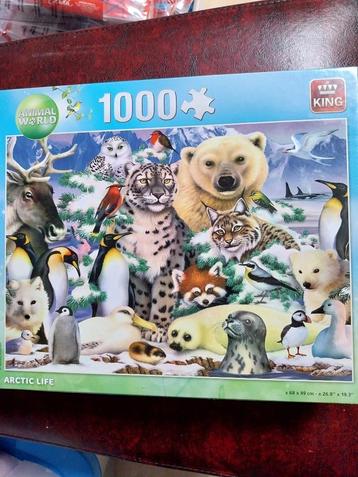 King 1000 stukjes Artic Life Animal World beschikbaar voor biedingen