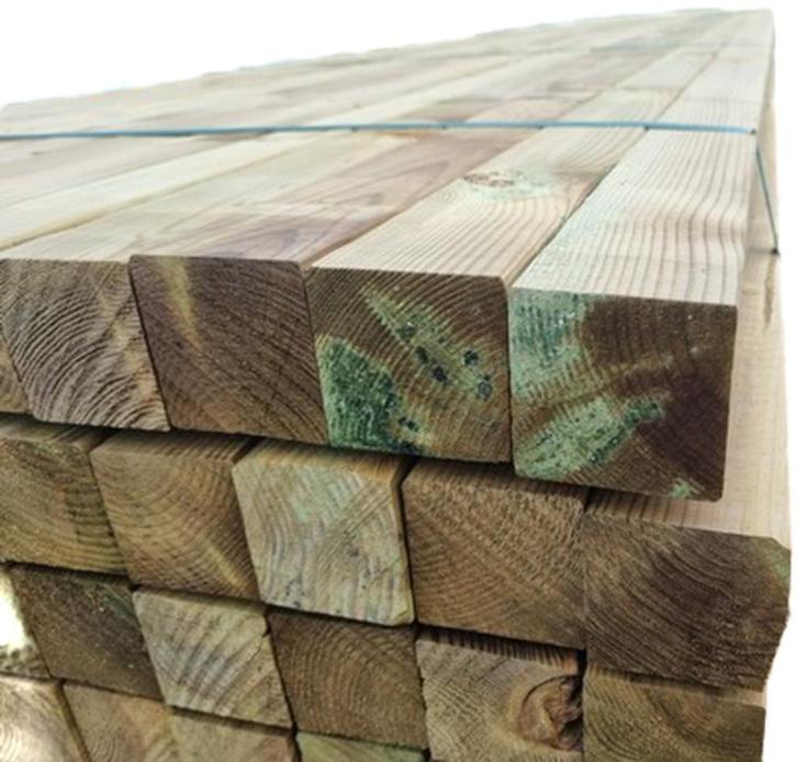 Geïmpregneerde palen 70x70 mm / 4.80 m, Tuin en Terras, Palen, Balken en Planken, Palen, 250 cm of meer, Hardhout, Ophalen