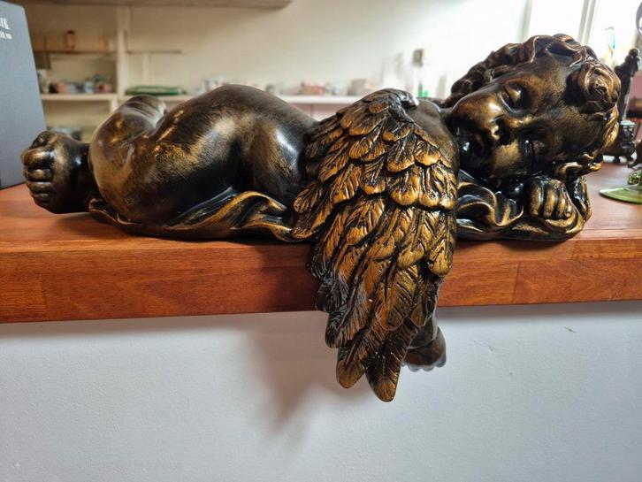 Groot Gipsen Engelenbeeld - 46cm, Diversen, Kerst, Ophalen of Verzenden