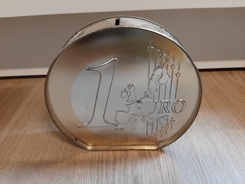 1 euro munt spaarpot 16 cm, Ophalen of Verzenden