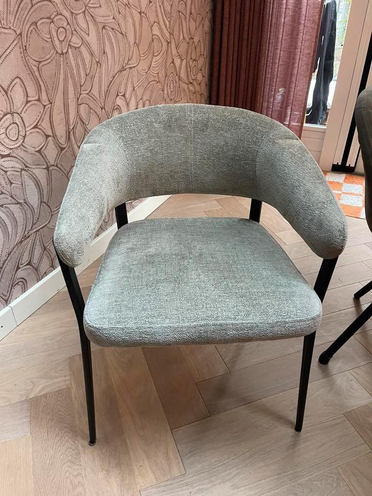 Eetkamerstoel Liv Leen Bakker Groen, Huis en Inrichting, Stoelen, Zo goed als nieuw, Eén, Stof, Overige kleuren, Ophalen of Verzenden