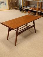 Vintage teak houten Deense tafel, Ophalen, Gebruikt, 75 cm of meer, Rechthoekig