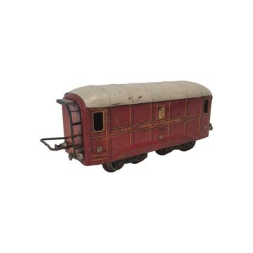 Vintage Franse metalen treinwagon van JEP, jaren 50 beschikbaar voor biedingen