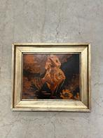 Art Deco Houten Schilderij, Ophalen of Verzenden