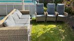 Tuinset 4 stuks met lounge bank, Ophalen of Verzenden, Bank
