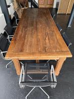 Grote houten eettafel, Huis en Inrichting, Tafels | Eettafels, Ophalen, Gebruikt, 100 tot 150 cm, 200 cm of meer