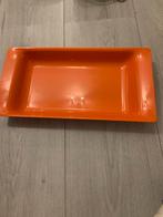 Vintage Oranje Schaal, Ophalen of Verzenden, Gebruikt, Rechthoekig, Kunststof