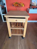 Keuken trolley (Butler), Ophalen, Bruin, 50 tot 100 cm, Zo goed als nieuw